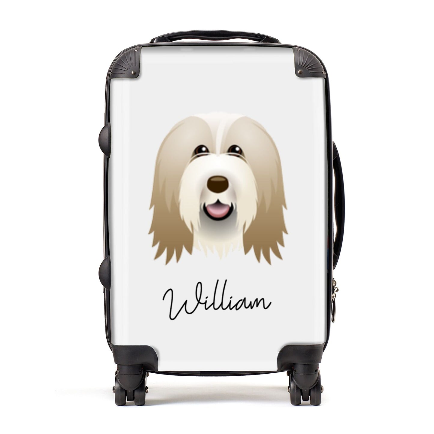 Bearded Collie Personalised Suitcase