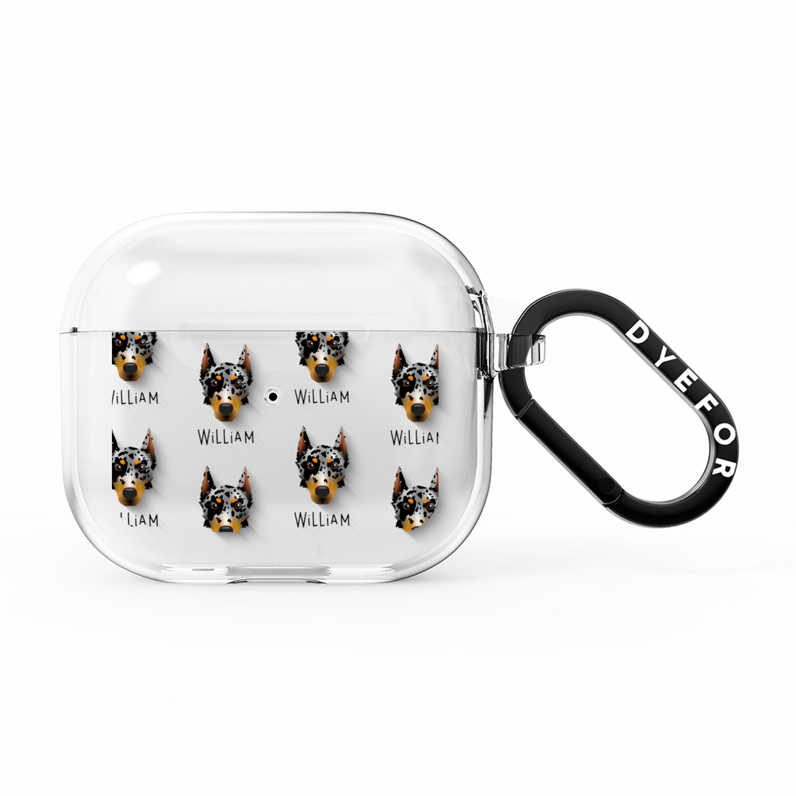 Beauceron Icon with Name AirPods Clear Case 3rd Gen
