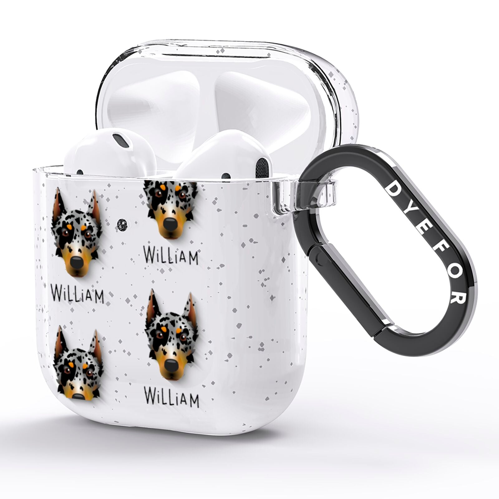 Beauceron Icon with Name AirPods Glitter Case Side Image