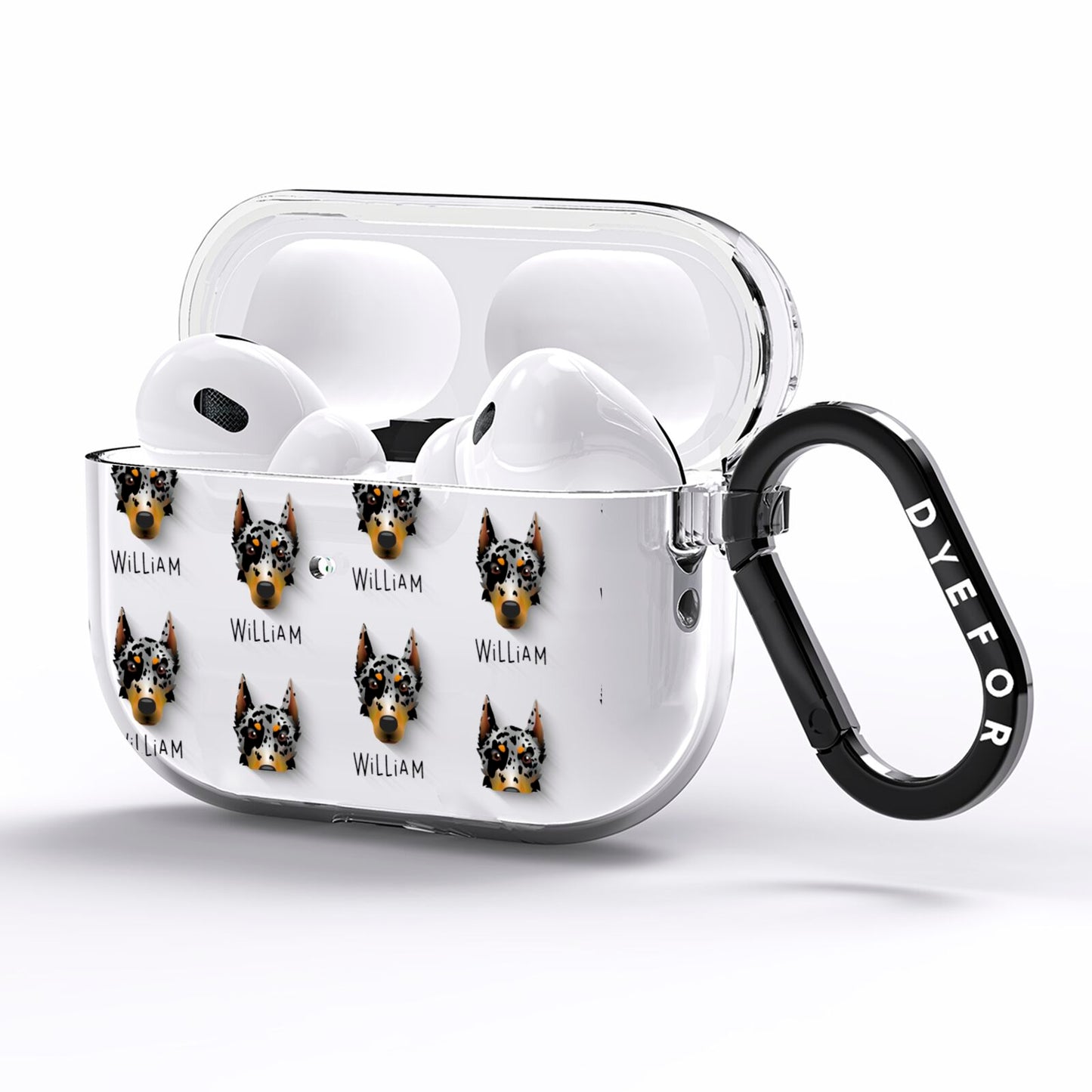 Beauceron Icon with Name AirPods Pro Clear Case Side Image