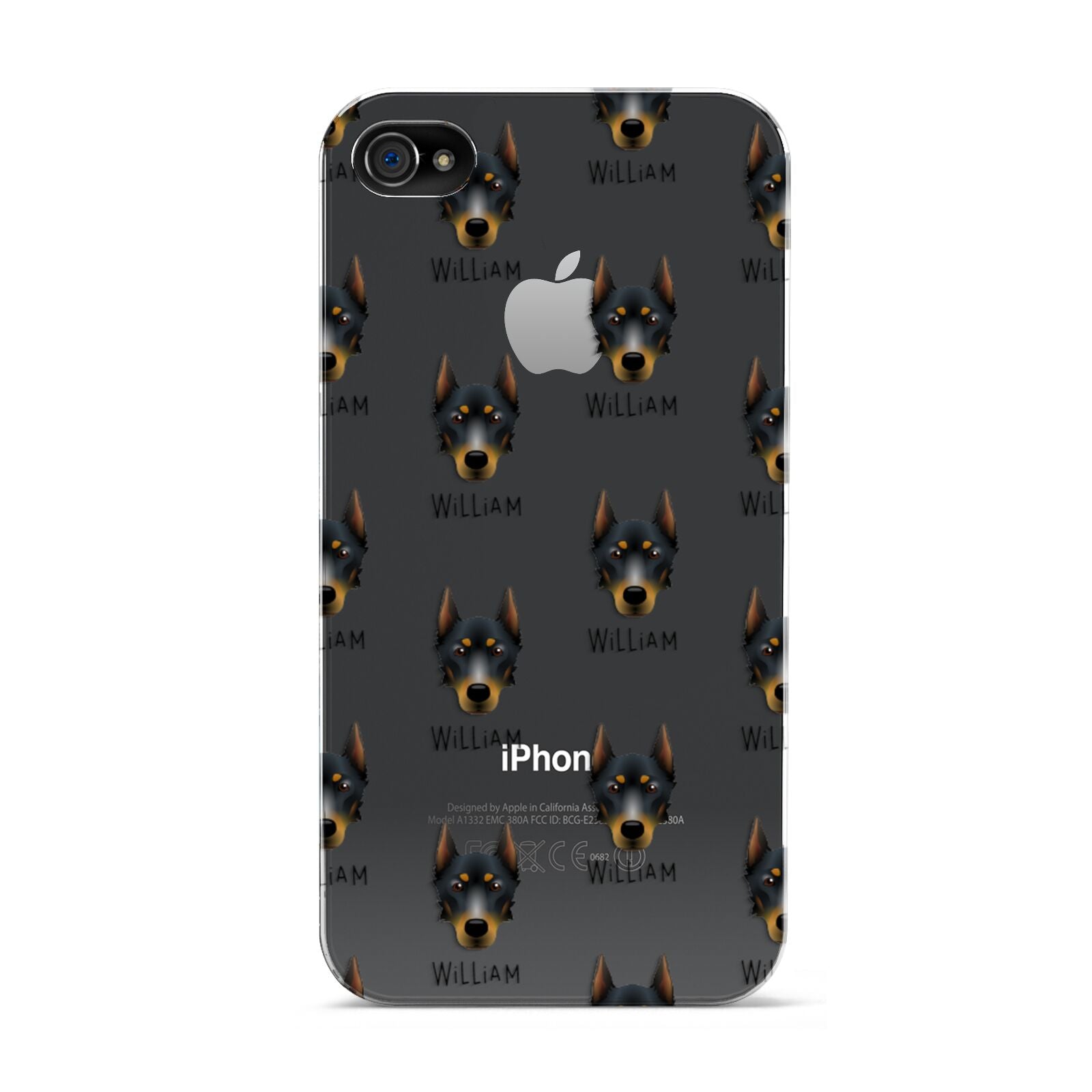Beauceron Icon with Name Apple iPhone 4s Case