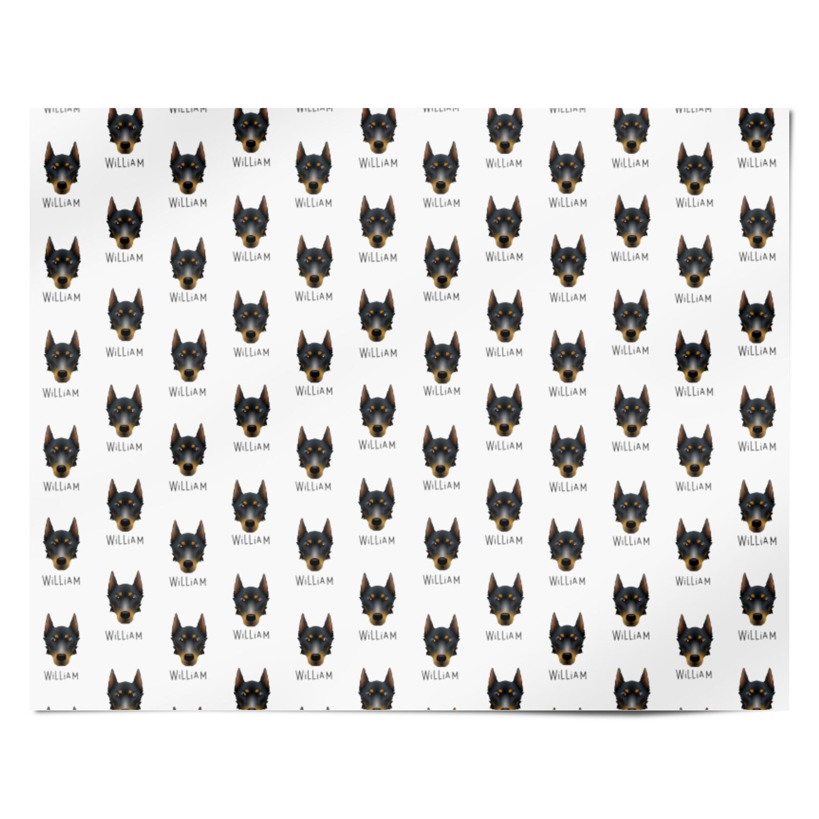 Beauceron Icon with Name Personalised Wrapping Paper Alternative