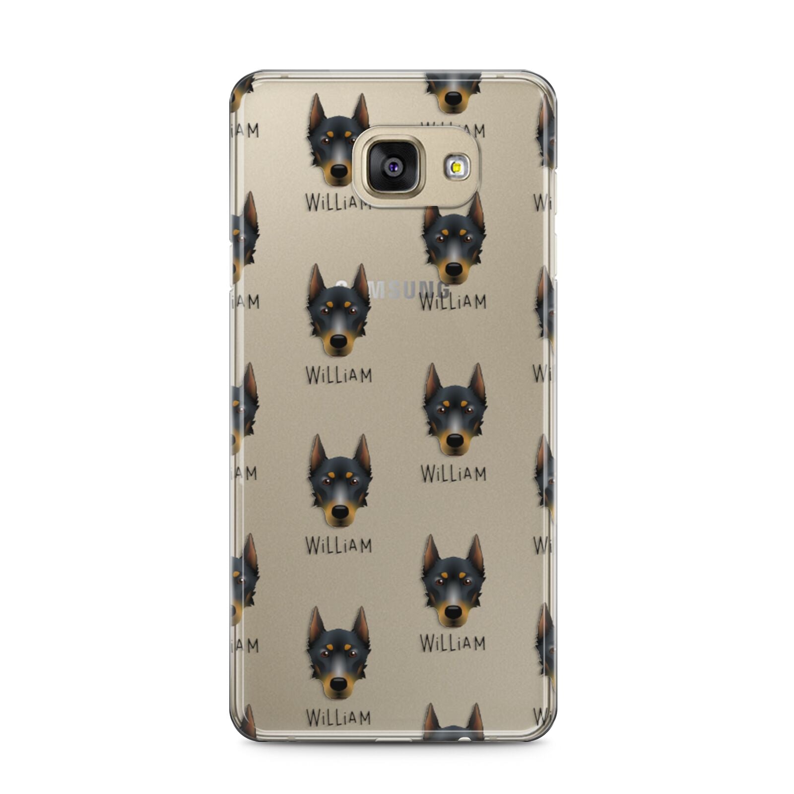 Beauceron Icon with Name Samsung Galaxy A5 2016 Case on gold phone