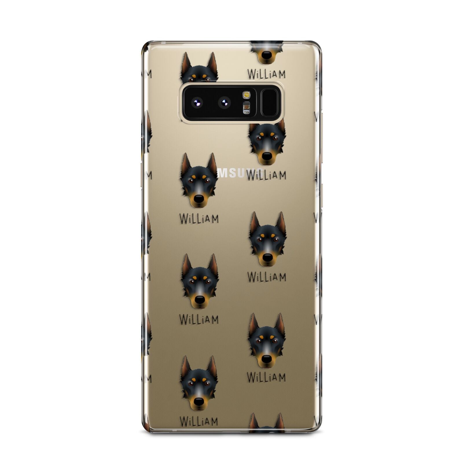 Beauceron Icon with Name Samsung Galaxy Note 8 Case