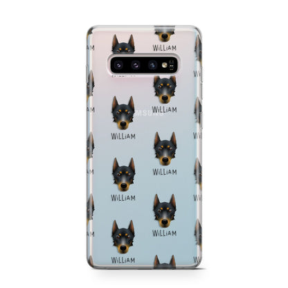 Beauceron Icon with Name Samsung Galaxy S10 Case