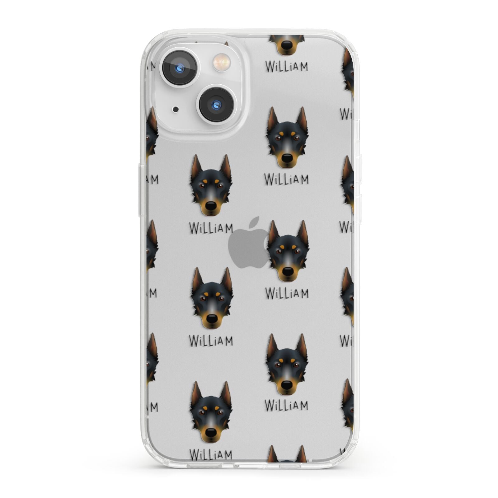 Beauceron Icon with Name iPhone 13 Clear Bumper Case