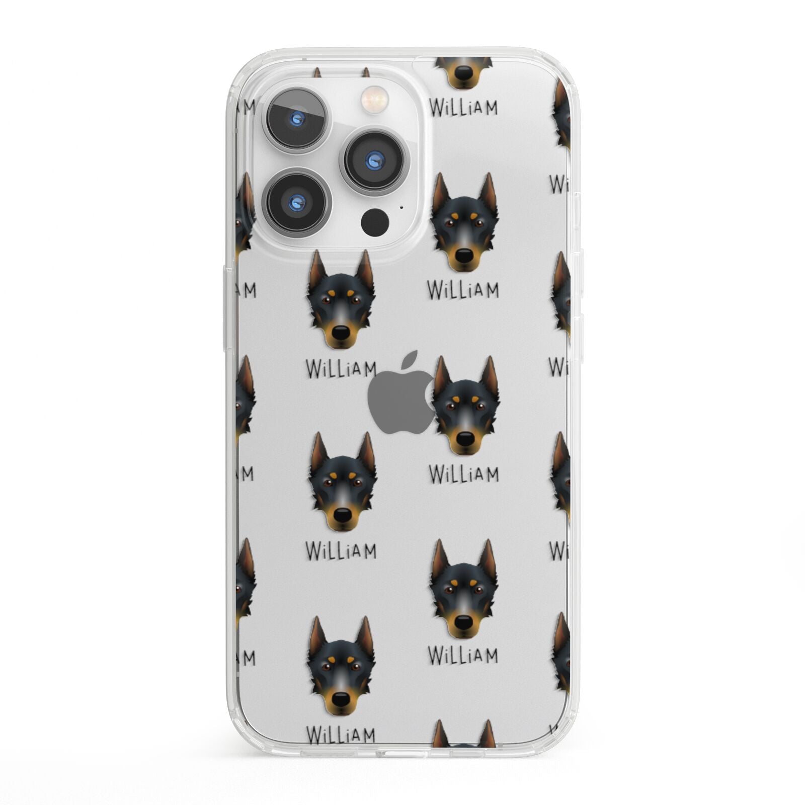 Beauceron Icon with Name iPhone 13 Pro Clear Bumper Case