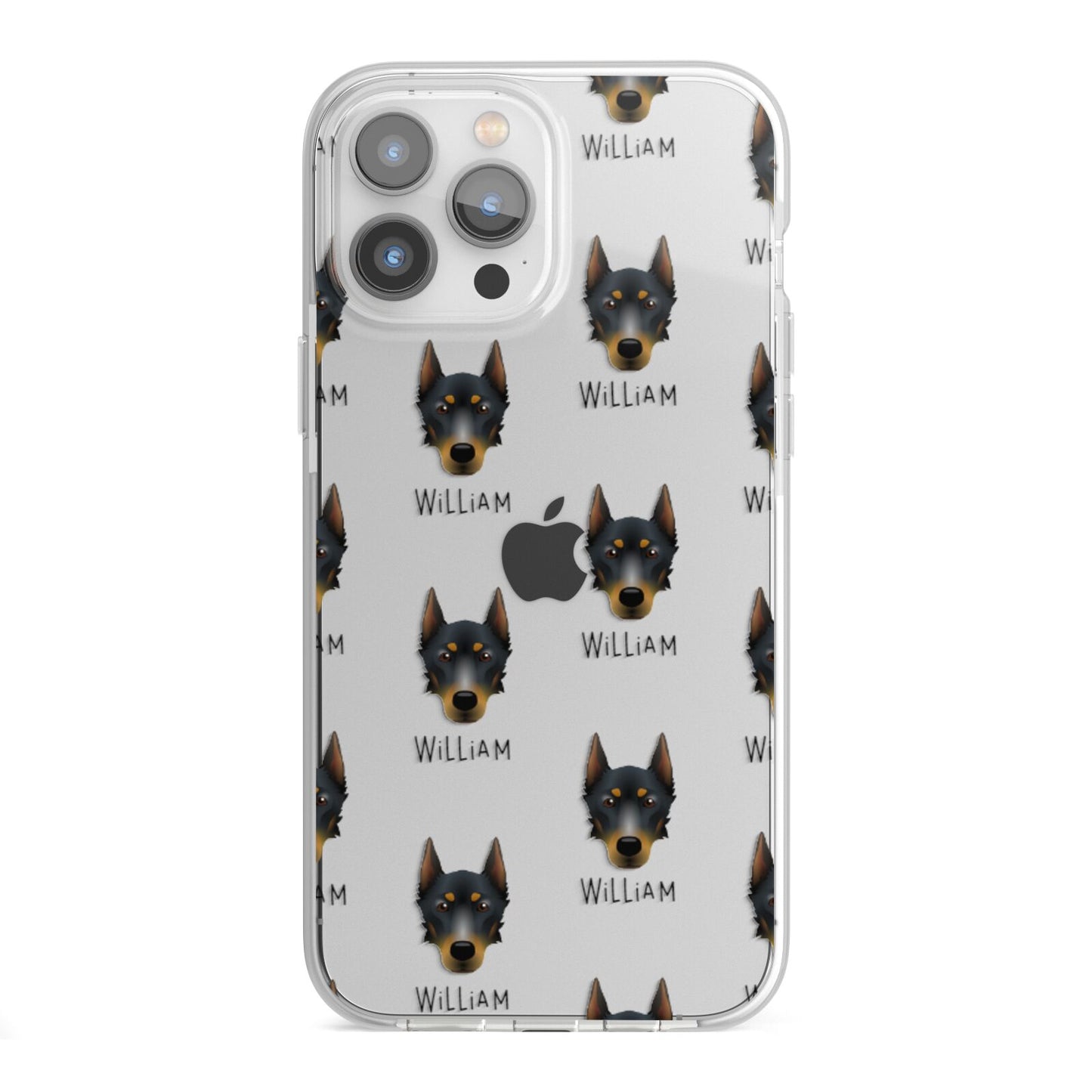 Beauceron Icon with Name iPhone 13 Pro Max TPU Impact Case with White Edges