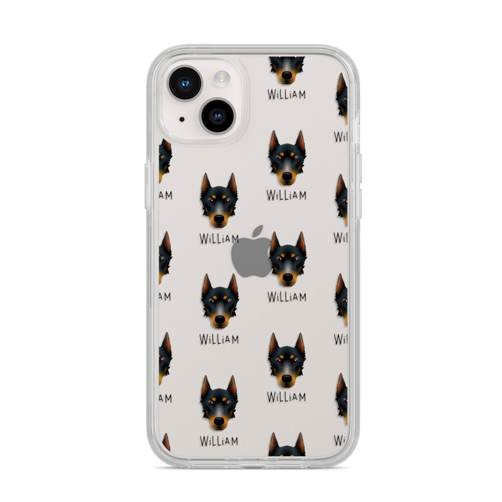 Beauceron Icon with Name iPhone 14 Plus Clear Tough Case Starlight