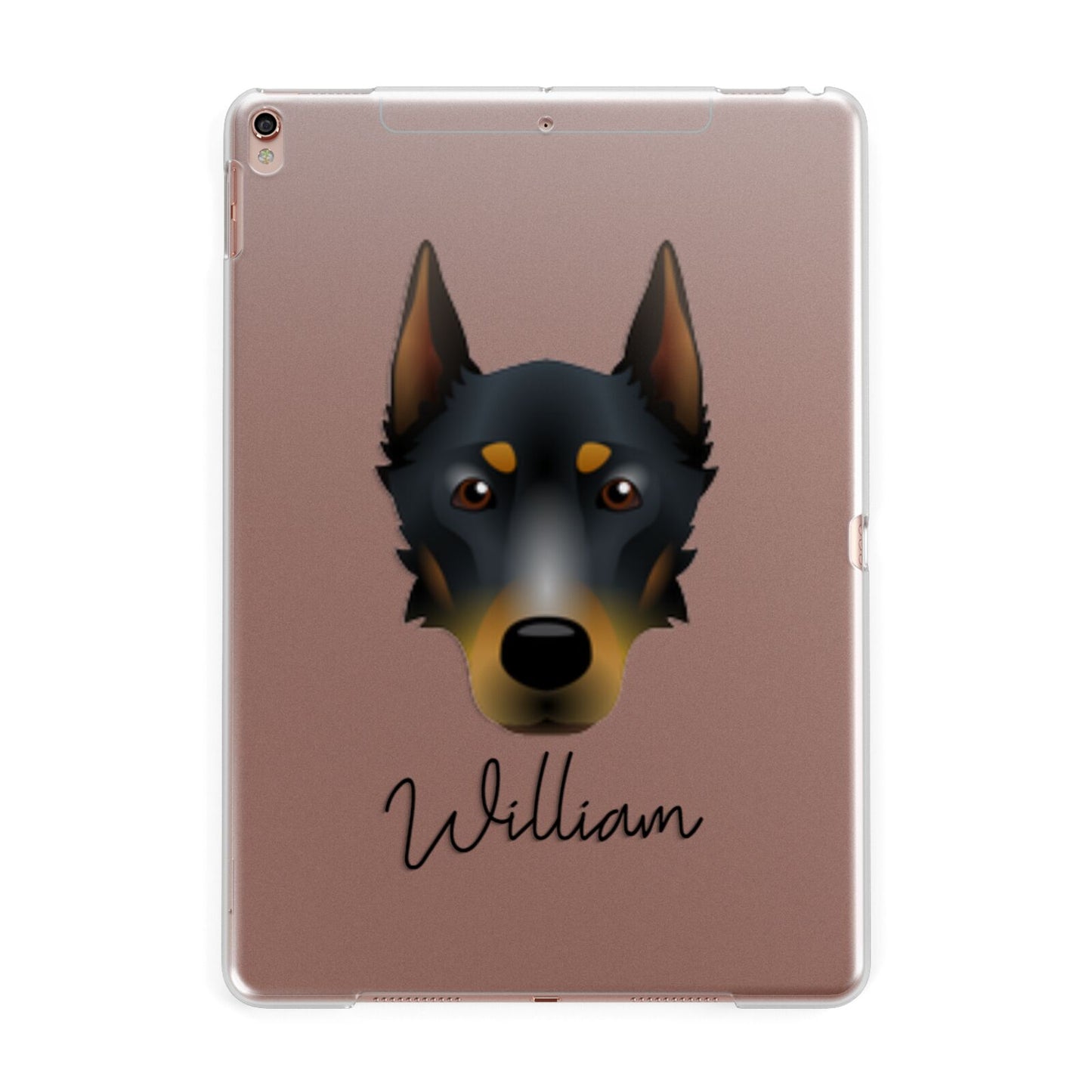 Beauceron Personalised Apple iPad Rose Gold Case