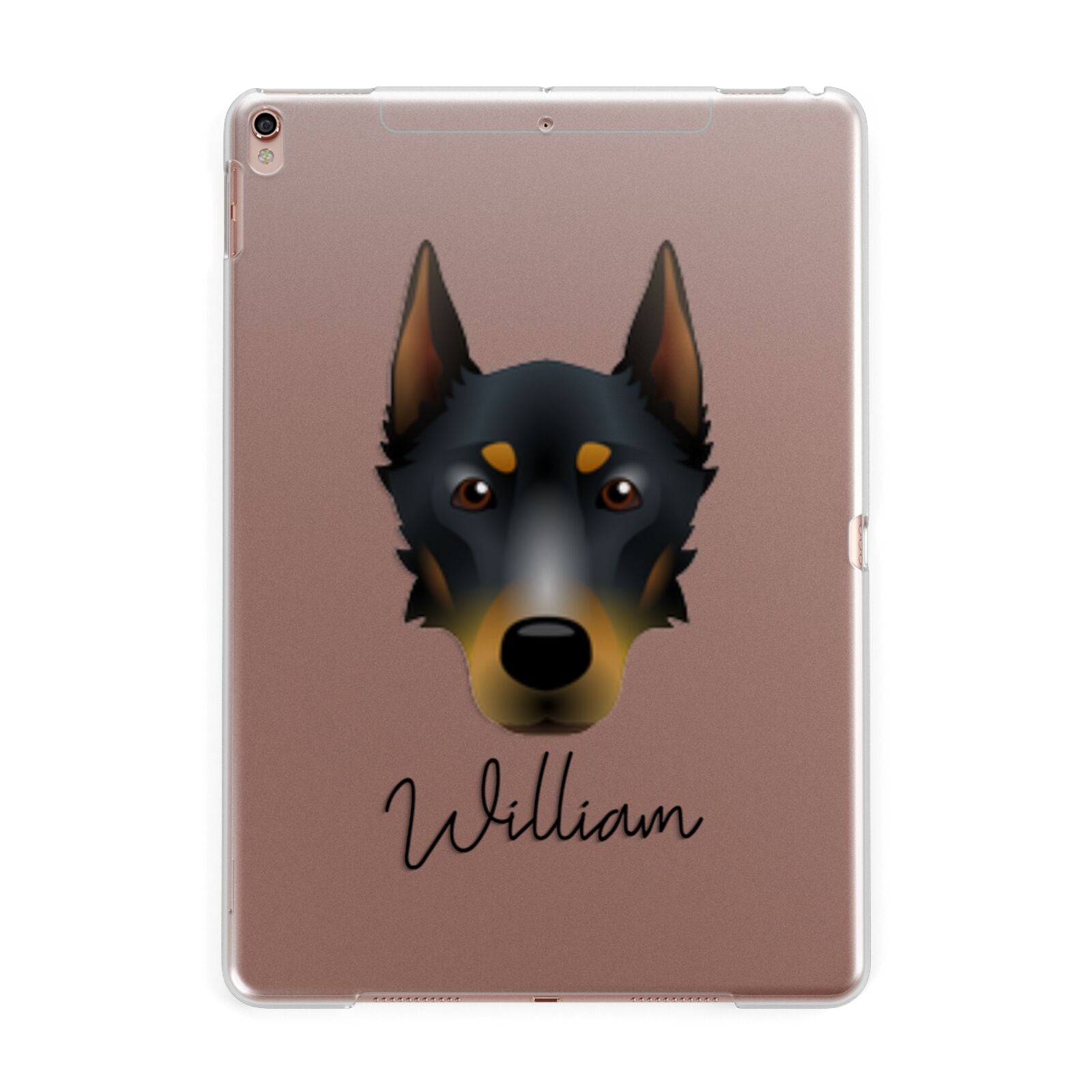 Beauceron Personalised Apple iPad Rose Gold Case