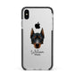 Beauceron Personalised Apple iPhone Xs Max Impact Case Black Edge on Silver Phone