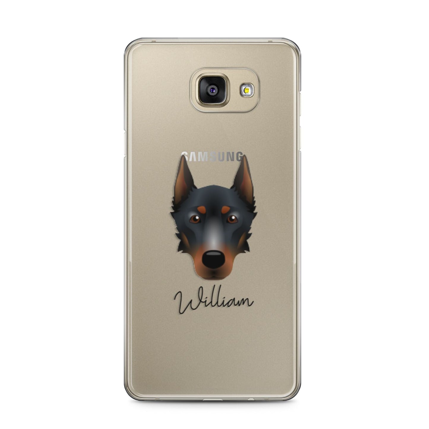 Beauceron Personalised Samsung Galaxy A5 2016 Case on gold phone