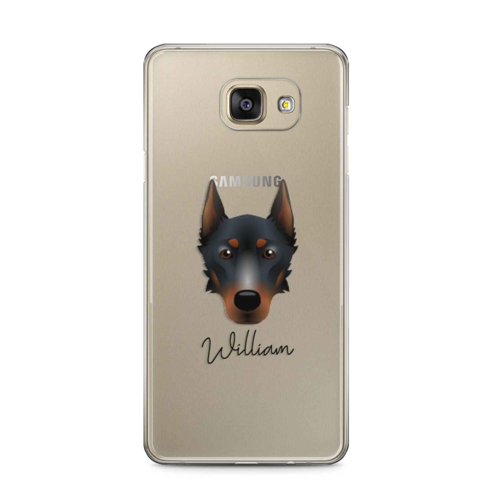 Beauceron Personalised Samsung Galaxy A5 2016 Case on gold phone
