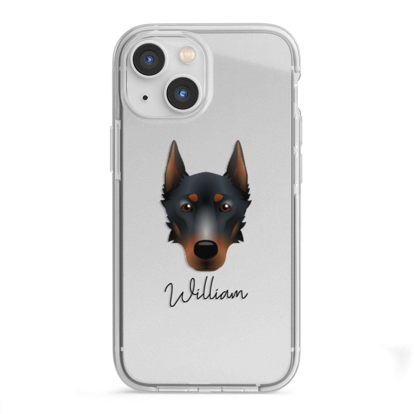 Beauceron Personalised iPhone 13 Mini TPU Impact Case with White Edges