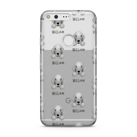 Bedlington Terrier Icon with Name Google Pixel Case