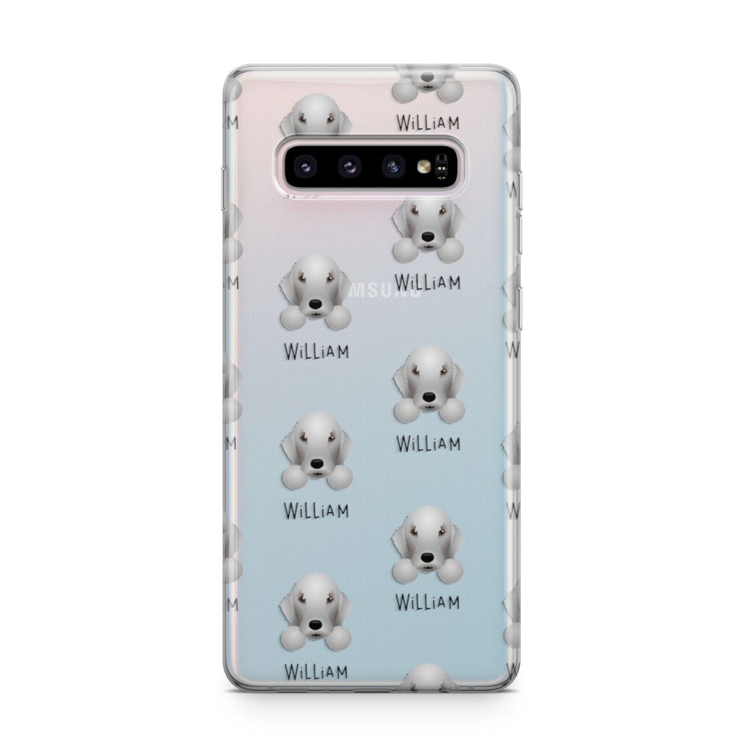 Bedlington Terrier Icon with Name Samsung Galaxy S10 Plus Case