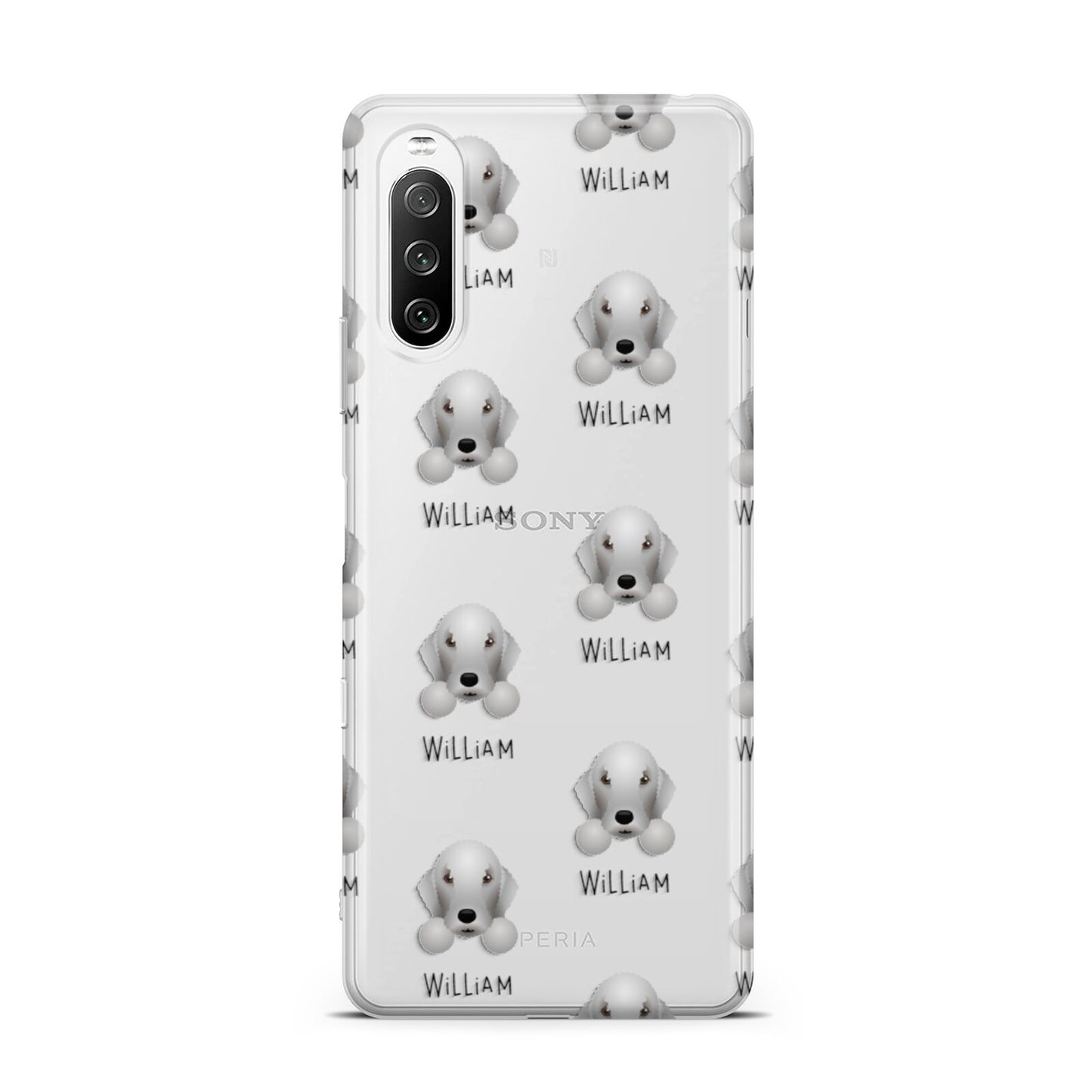 Bedlington Terrier Icon with Name Sony Xperia 10 III Case