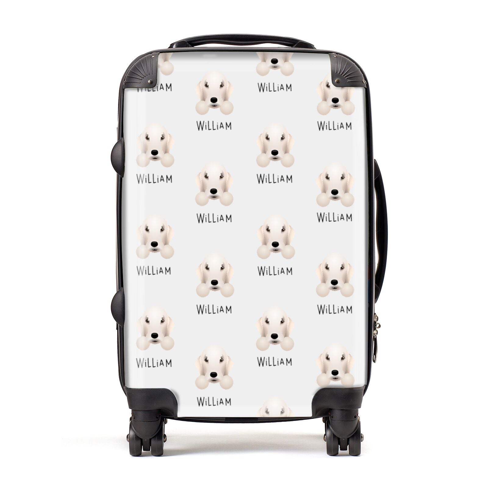 Bedlington Terrier Icon with Name Suitcase