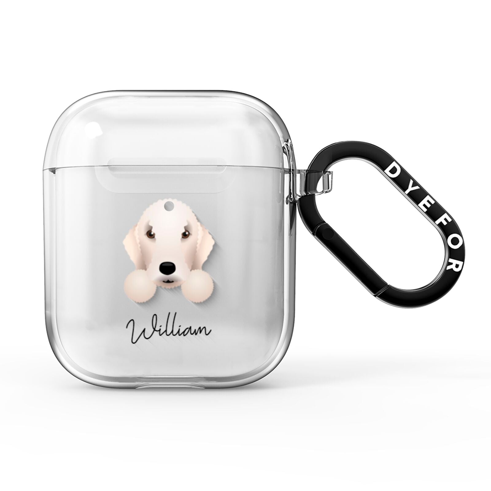 Bedlington Terrier Personalised AirPods Clear Case