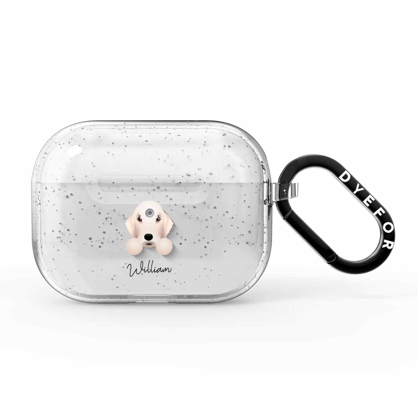 Bedlington Terrier Personalised AirPods Pro Glitter Case