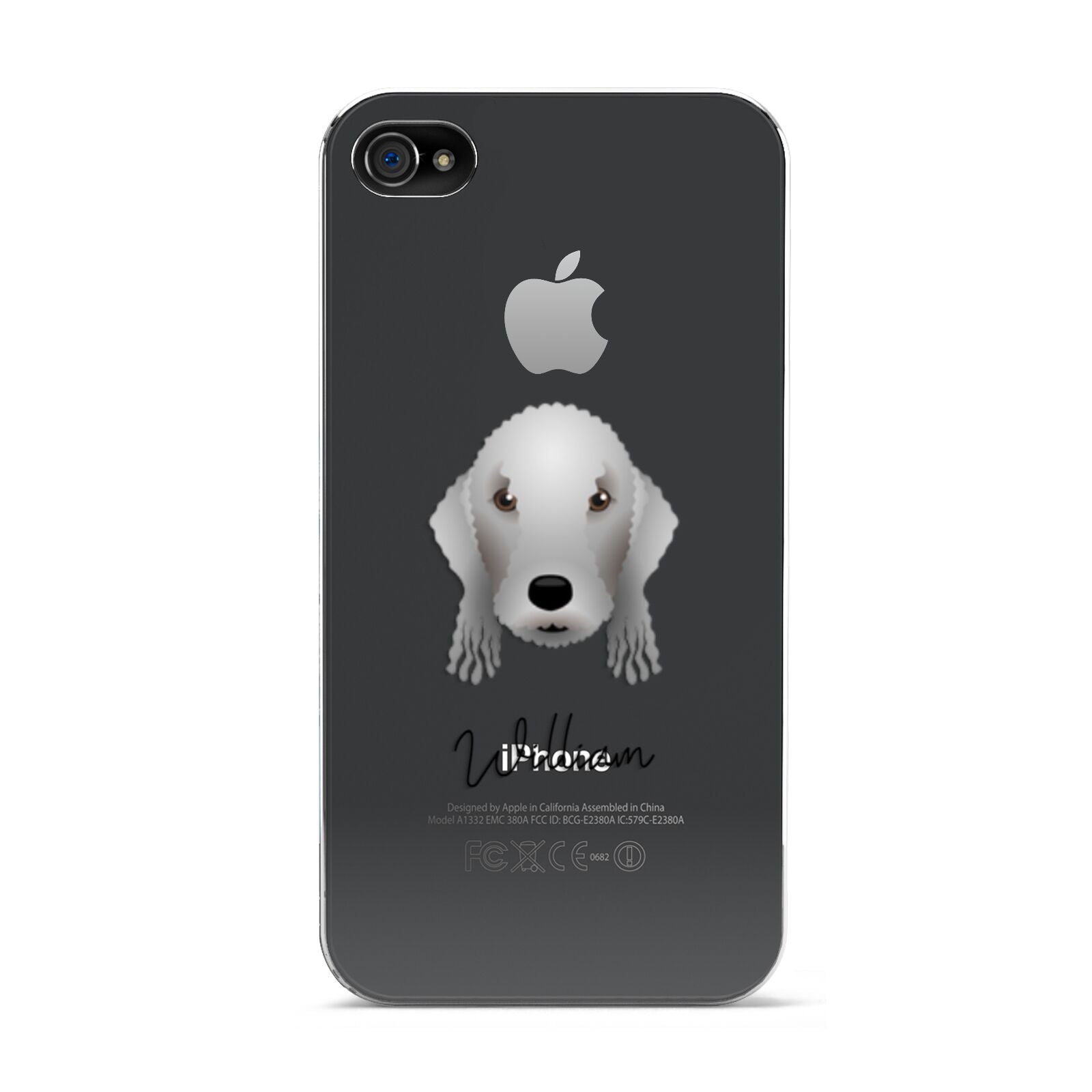 Bedlington Terrier Personalised Apple iPhone 4s Case