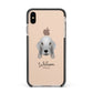 Bedlington Terrier Personalised Apple iPhone Xs Max Impact Case Black Edge on Gold Phone