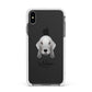 Bedlington Terrier Personalised Apple iPhone Xs Max Impact Case White Edge on Black Phone
