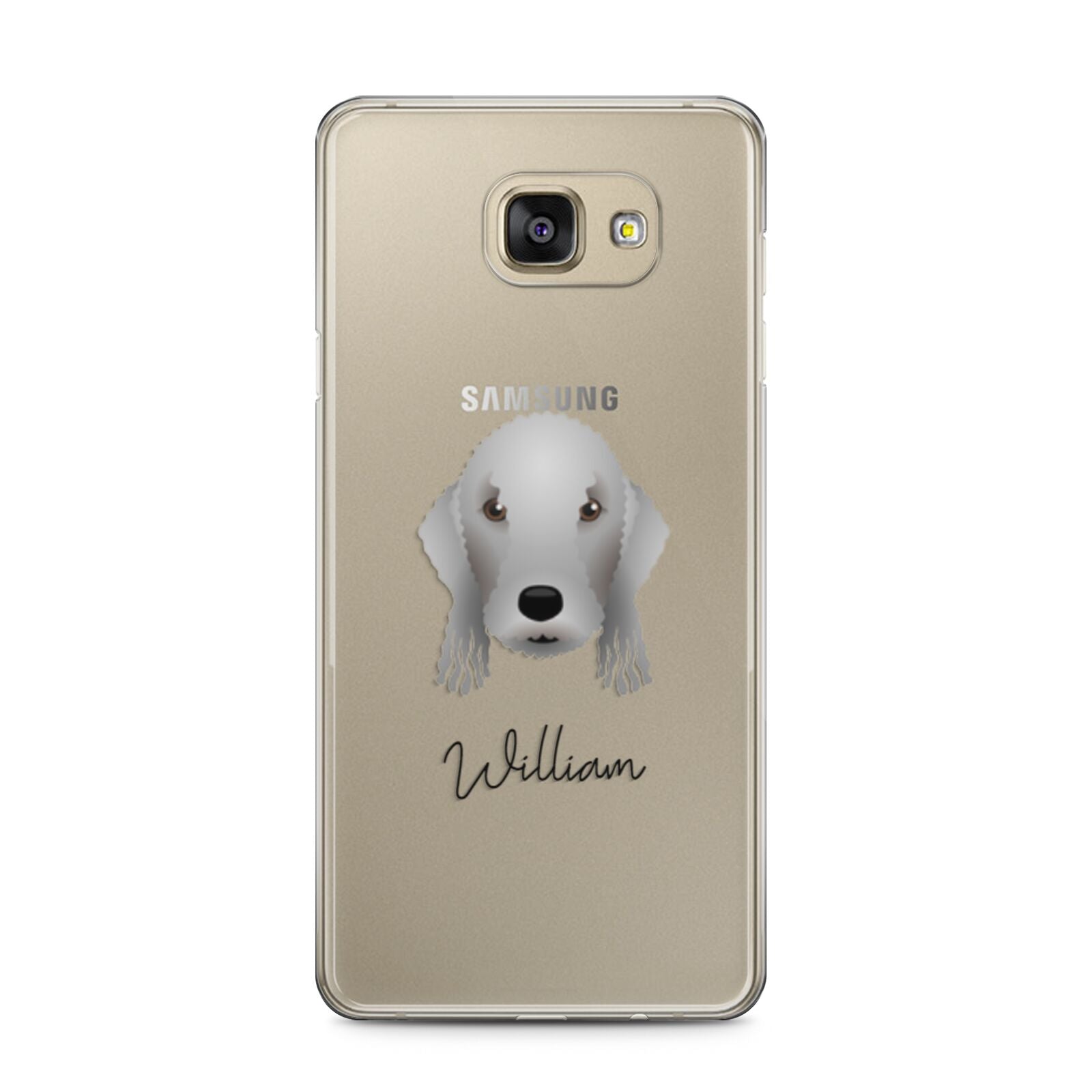 Bedlington Terrier Personalised Samsung Galaxy A5 2016 Case on gold phone