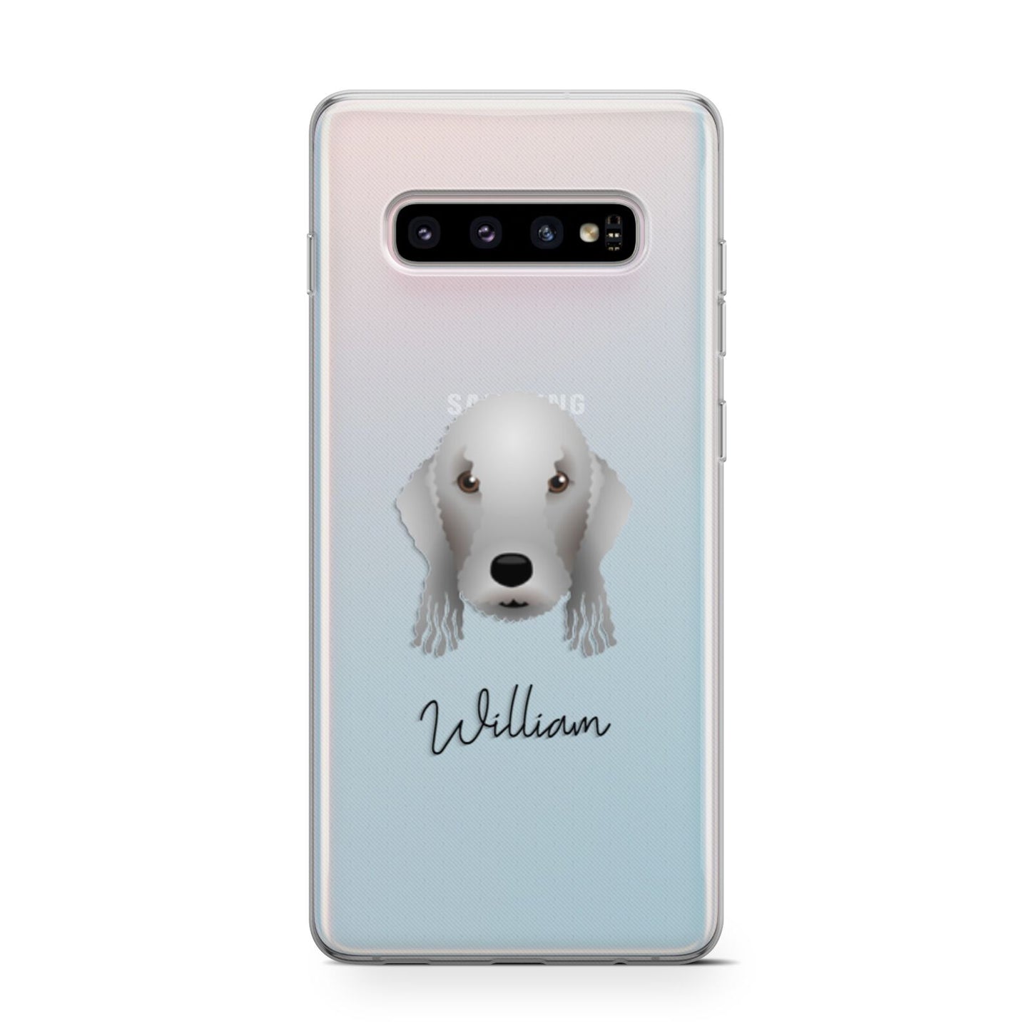 Bedlington Terrier Personalised Samsung Galaxy S10 Case