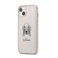 Bedlington Terrier Personalised iPhone 14 Plus Clear Tough Case Starlight Angled Image