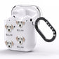 Bedlington Whippet Icon with Name AirPods Clear Case Side Image