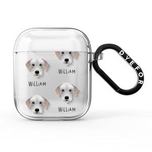Bedlington Whippet Icon with Name AirPods Case