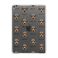 Bedlington Whippet Icon with Name Apple iPad Grey Case