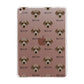 Bedlington Whippet Icon with Name Apple iPad Rose Gold Case