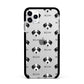 Bedlington Whippet Icon with Name Apple iPhone 11 Pro Max in Silver with Black Impact Case