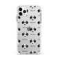 Bedlington Whippet Icon with Name Apple iPhone 11 Pro Max in Silver with White Impact Case
