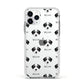 Bedlington Whippet Icon with Name Apple iPhone 11 Pro in Silver with White Impact Case