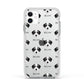 Bedlington Whippet Icon with Name Apple iPhone 11 in White with White Impact Case