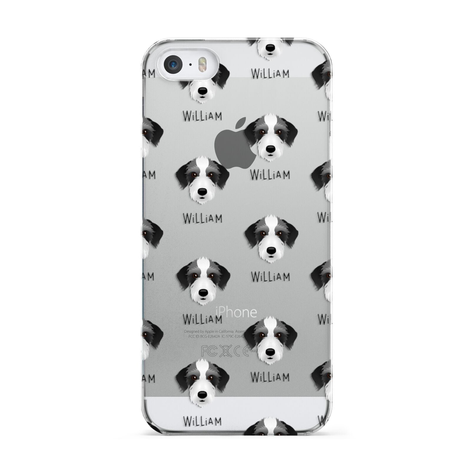 Bedlington Whippet Icon with Name Apple iPhone 5 Case