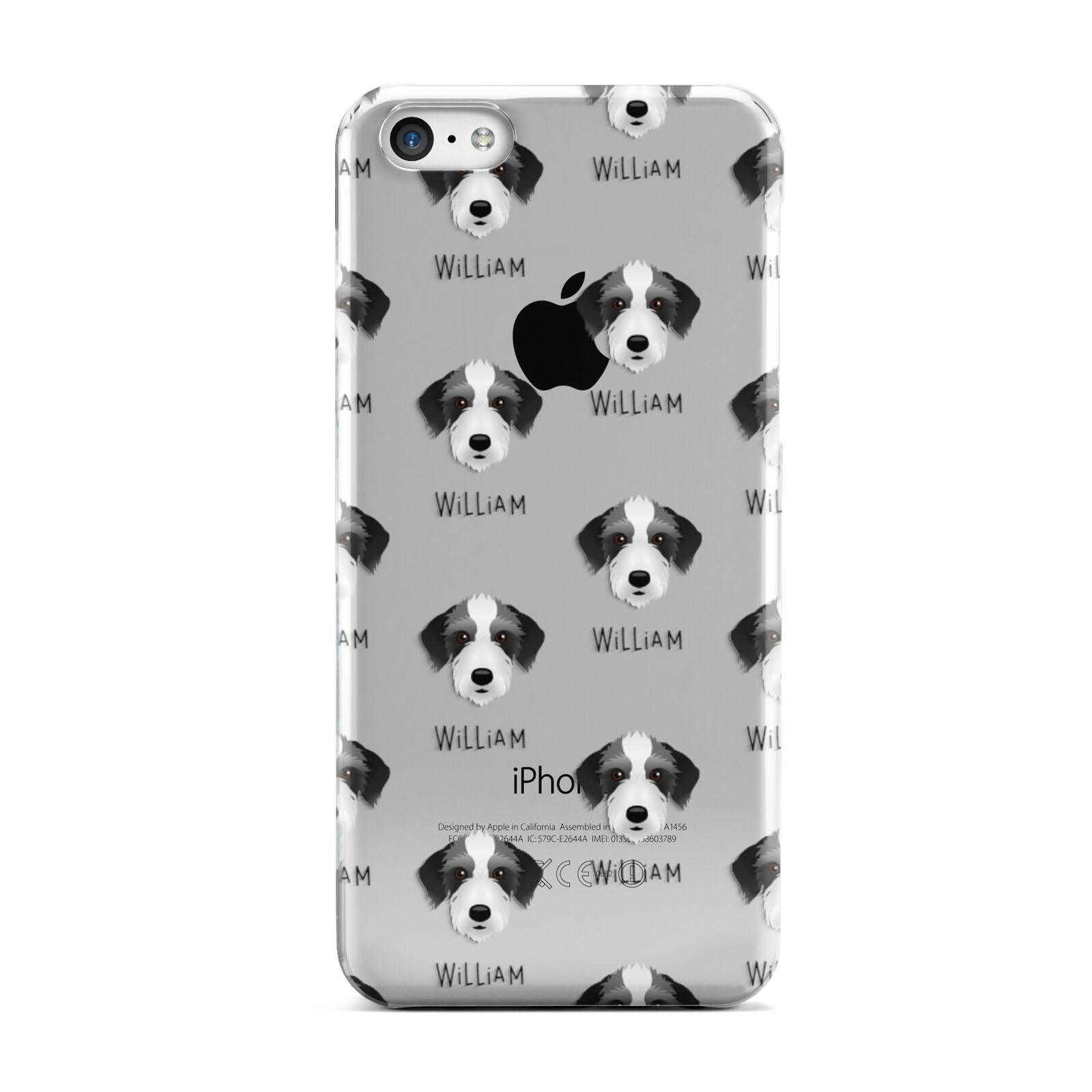 Bedlington Whippet Icon with Name Apple iPhone 5c Case