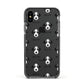 Bedlington Whippet Icon with Name Apple iPhone Xs Impact Case Black Edge on Black Phone