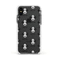Bedlington Whippet Icon with Name Apple iPhone Xs Impact Case White Edge on Black Phone