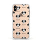 Bedlington Whippet Icon with Name Apple iPhone Xs Impact Case White Edge on Gold Phone