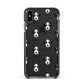 Bedlington Whippet Icon with Name Apple iPhone Xs Max Impact Case Black Edge on Black Phone