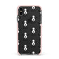 Bedlington Whippet Icon with Name Apple iPhone Xs Max Impact Case Pink Edge on Black Phone
