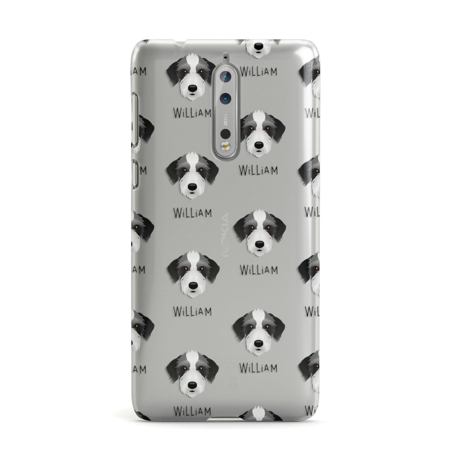 Bedlington Whippet Icon with Name Nokia Case
