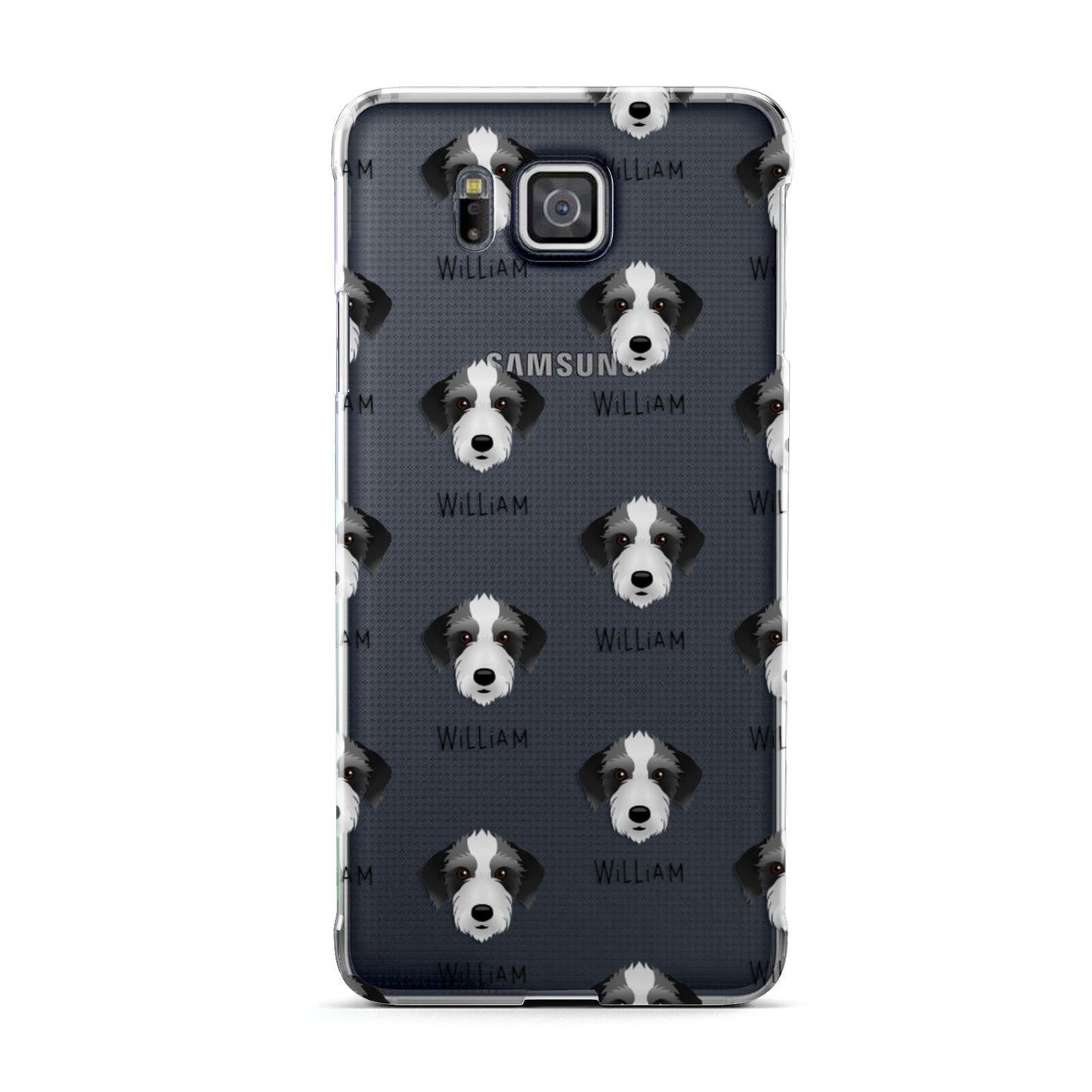 Bedlington Whippet Icon with Name Samsung Galaxy Alpha Case