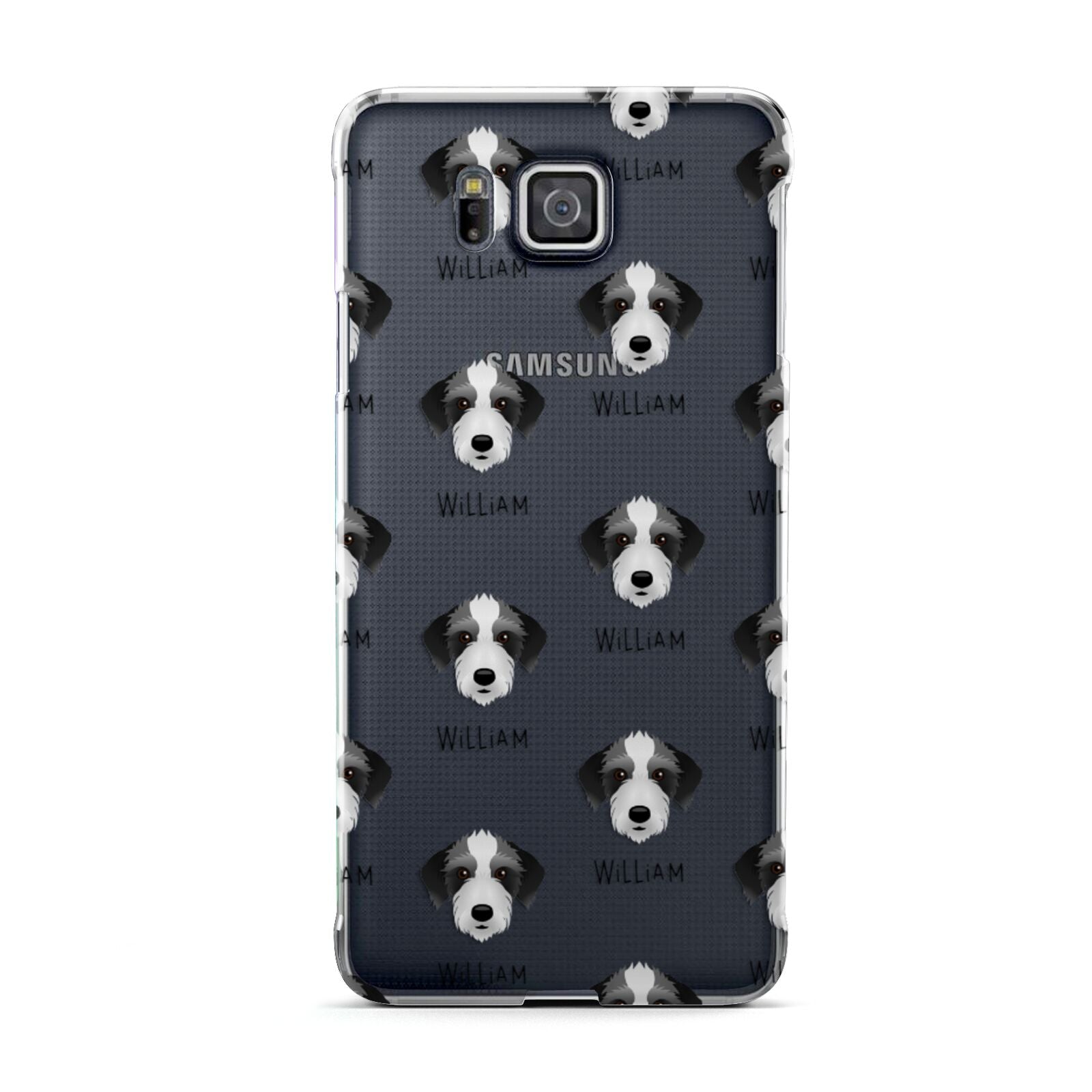 Bedlington Whippet Icon with Name Samsung Galaxy Alpha Case