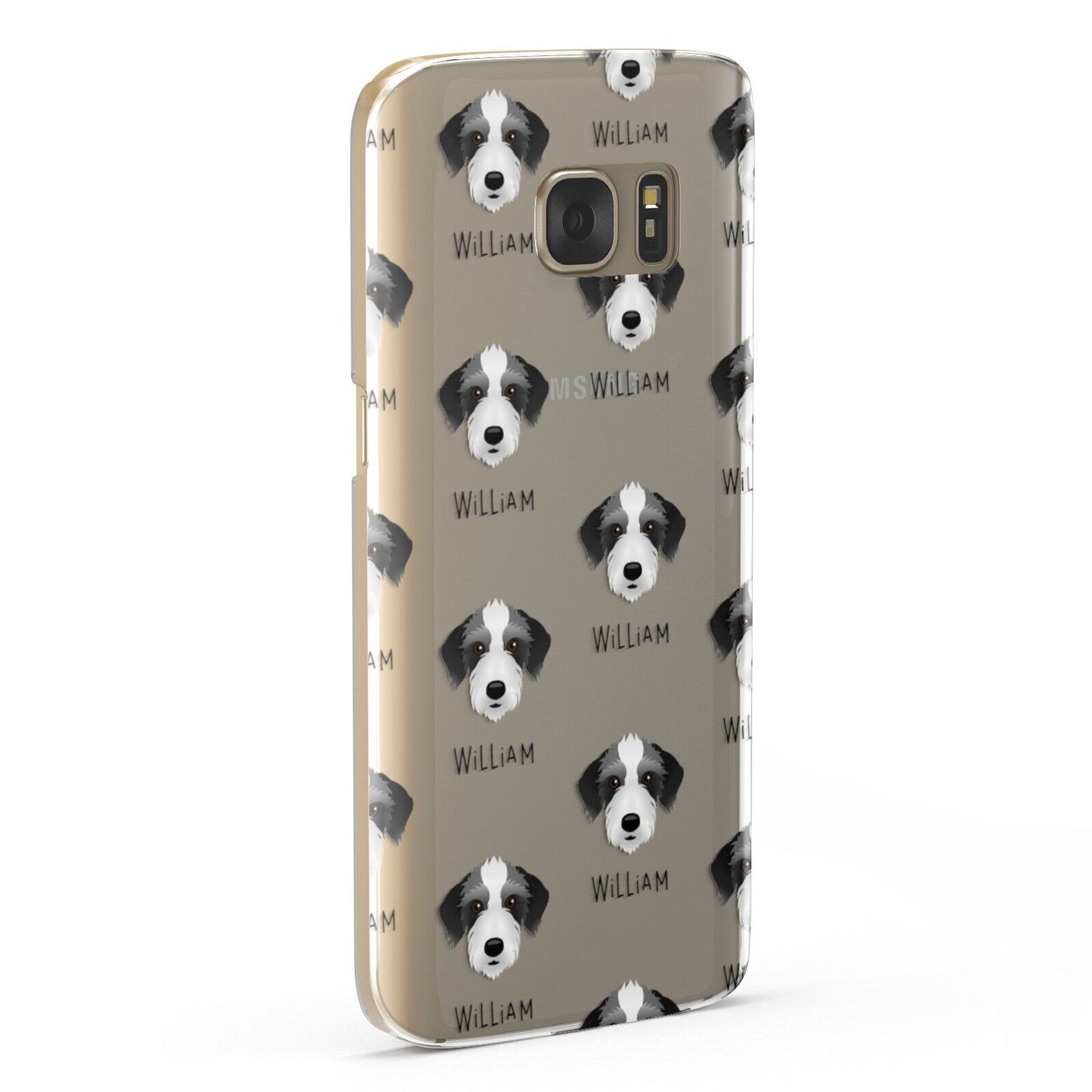 Bedlington Whippet Icon with Name Samsung Galaxy Case Fourty Five Degrees